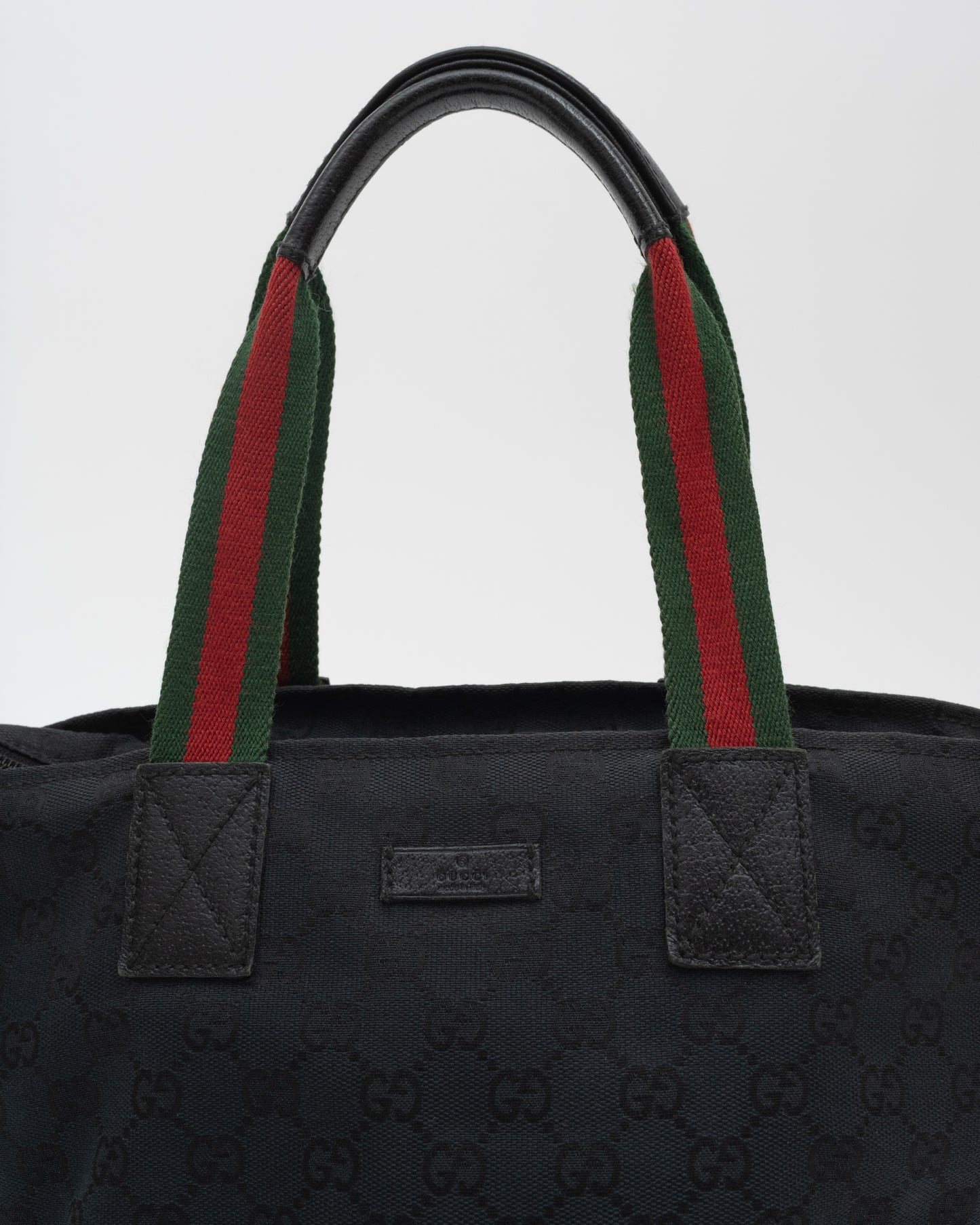 90s VTG GUCCI Black Sherry Line Tote (as is)