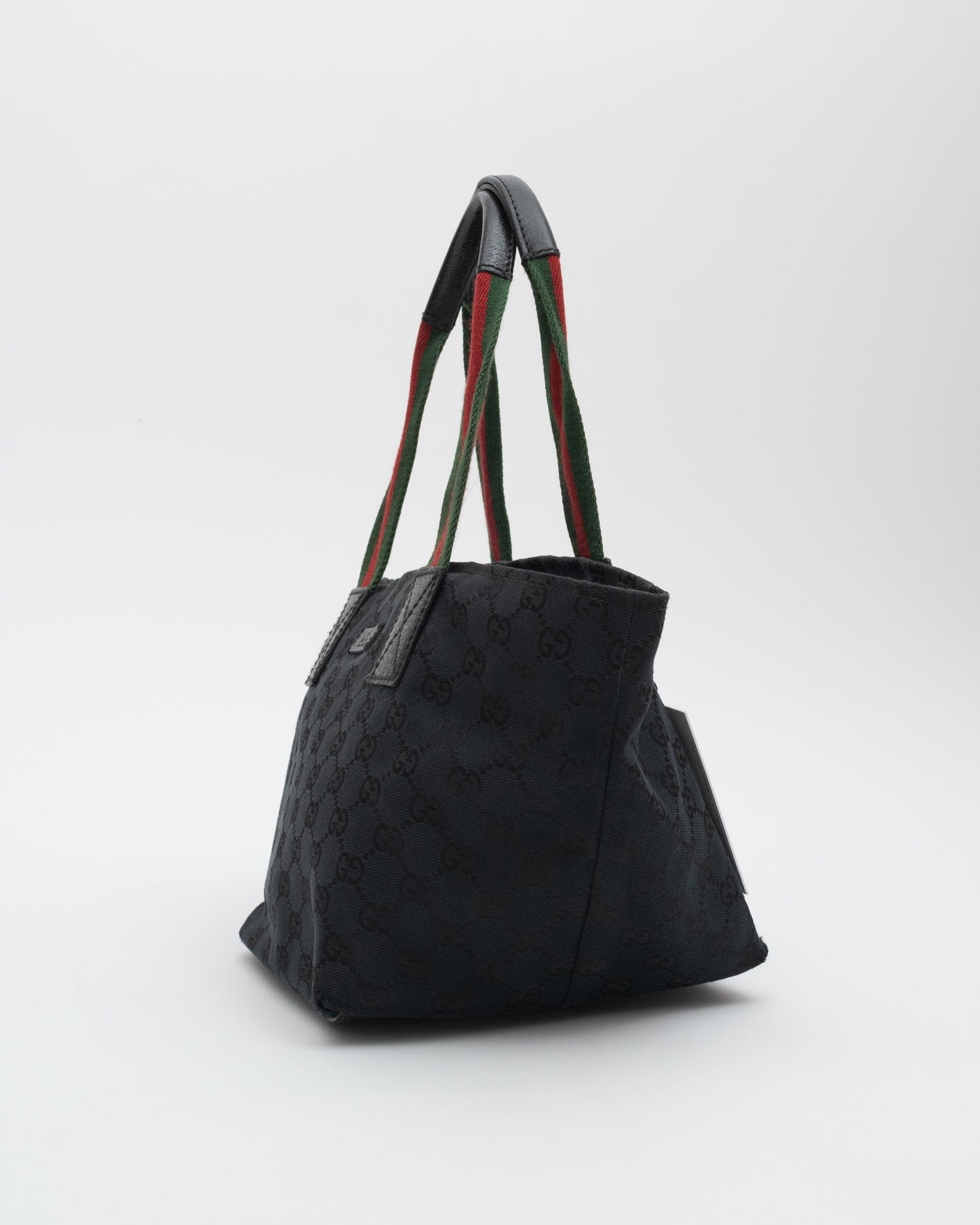 90s VTG GUCCI Black Sherry Line Tote (as is)