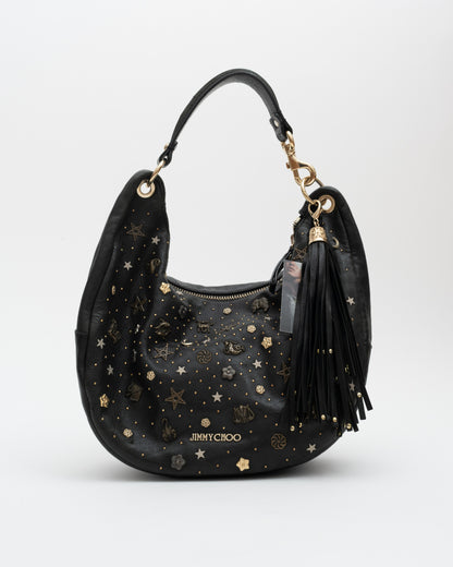 2011 JIMMY CHOO Black Solar Studded Hobo Bag (as is)