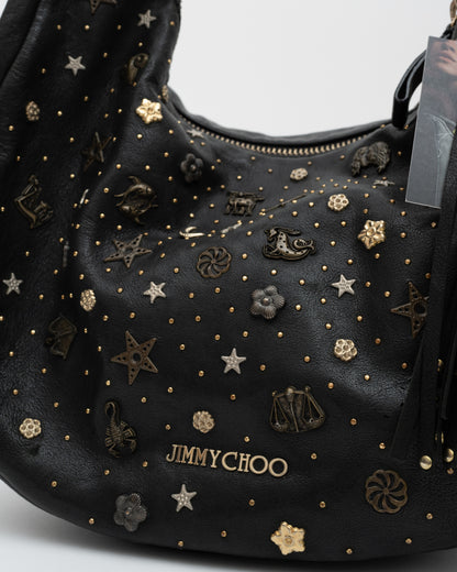 2011 JIMMY CHOO Black Solar Studded Hobo Bag (as is)