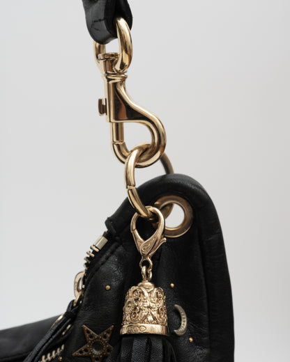 2011 JIMMY CHOO Black Solar Studded Hobo Bag (as is)