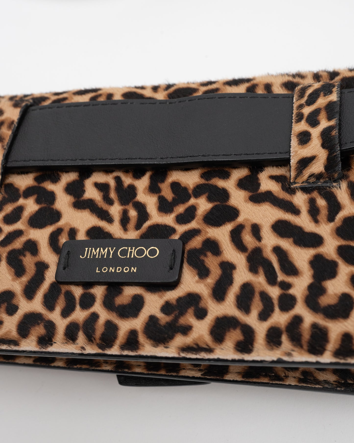 2000s JIMMY CHOO Leopard Pony Hair Waist Bag
