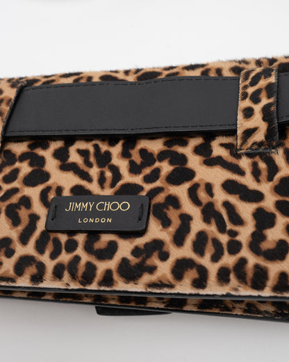 2000s JIMMY CHOO Leopard Pony Hair Waist Bag