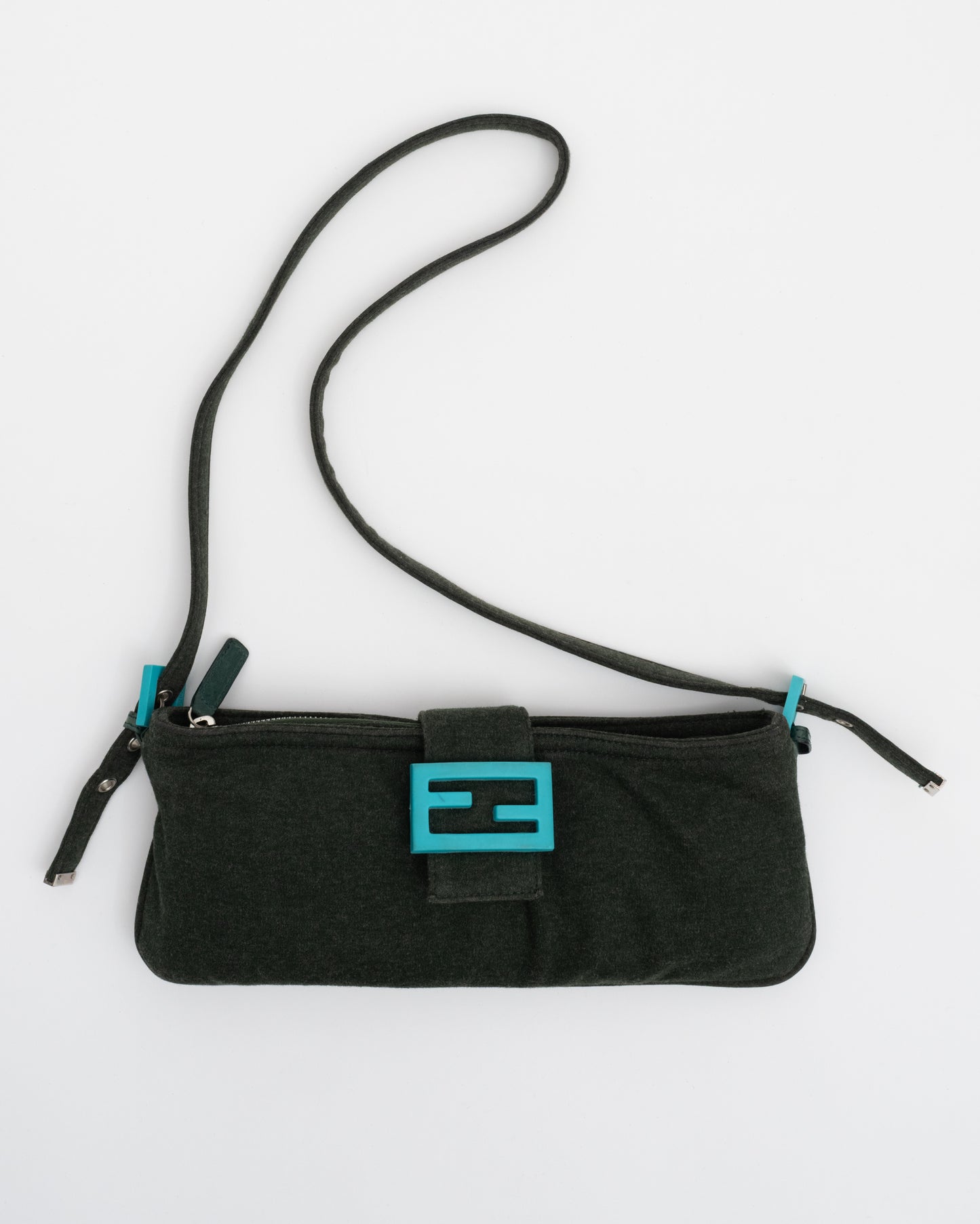 2000s FENDI Olive Wool Mamma Baguette Bag (as is)