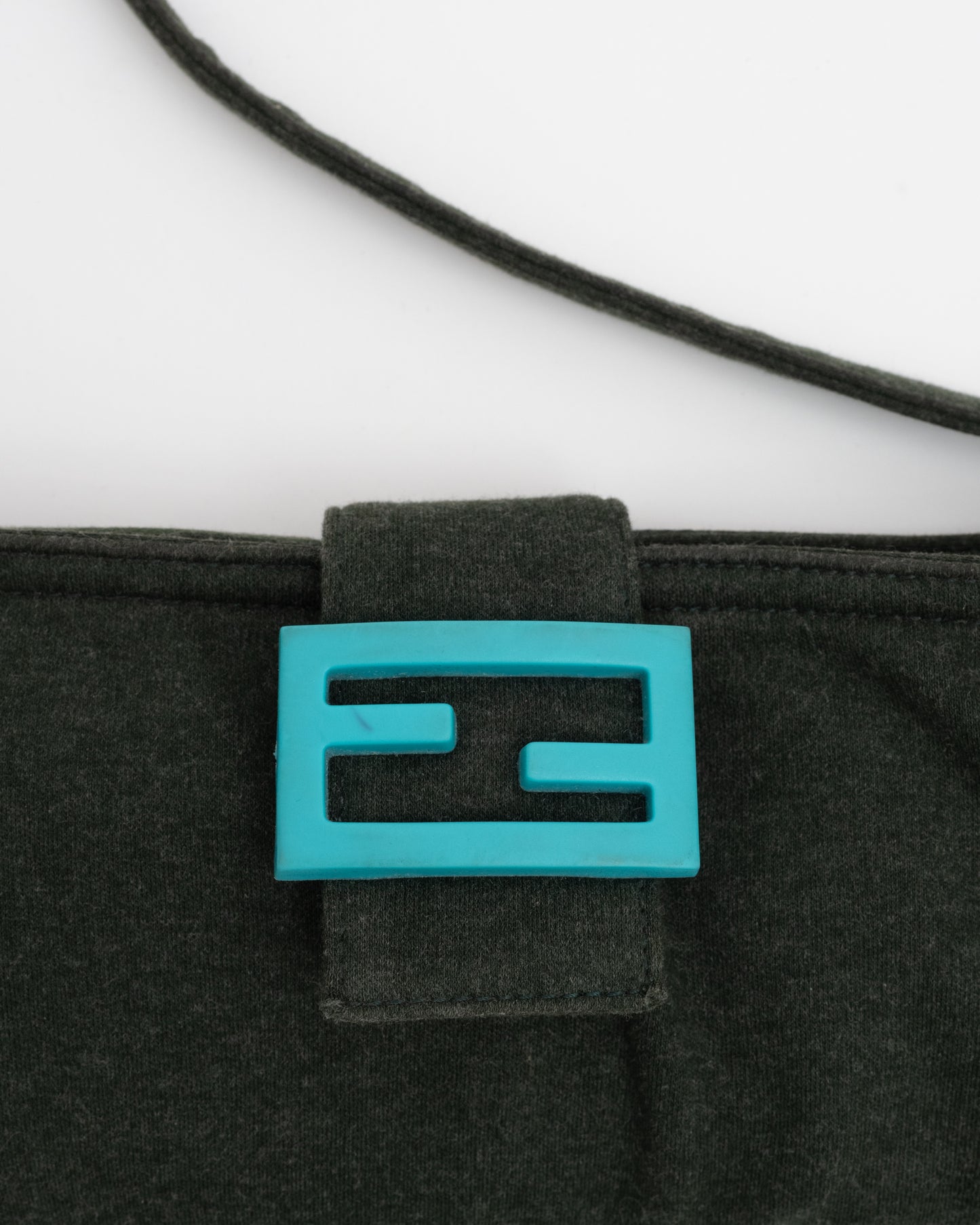 2000s FENDI Olive Wool Mamma Baguette Bag (as is)
