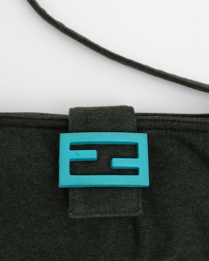 2000s FENDI Olive Wool Mamma Baguette Bag (as is)