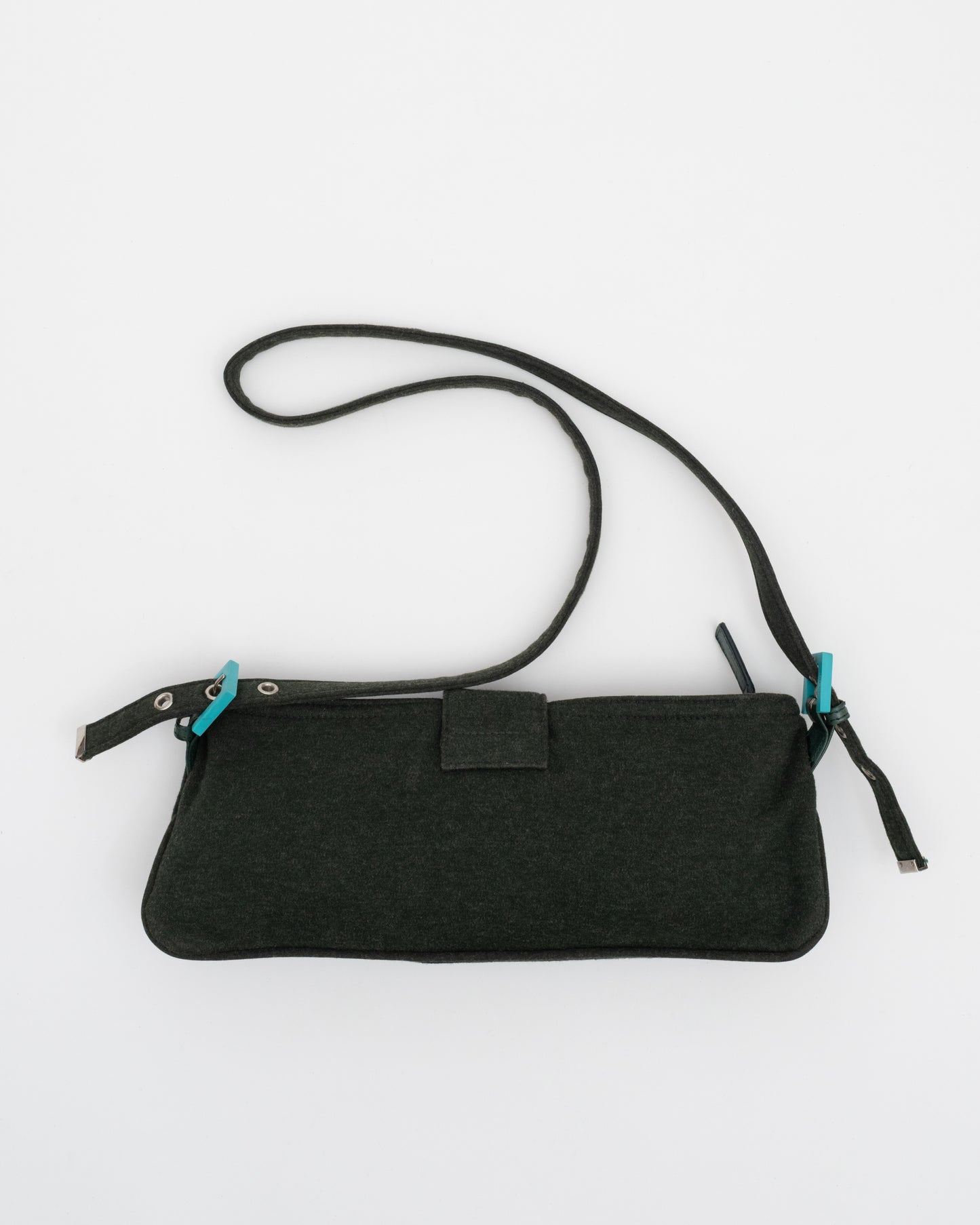 2000s FENDI Olive Wool Mamma Baguette Bag (as is)