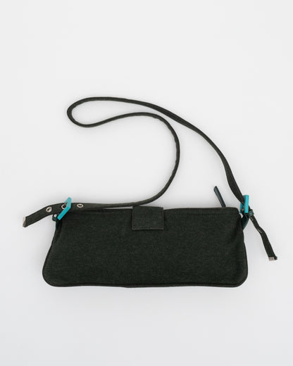 2000s FENDI Olive Wool Mamma Baguette Bag (as is)