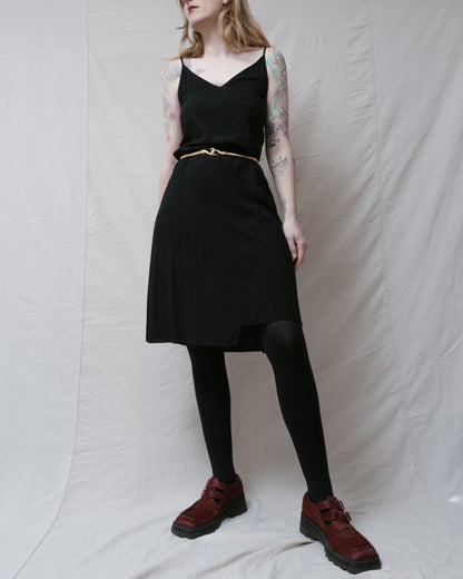 CLOSED CAPTION Black Slip SAMPLE Dress (S/M)