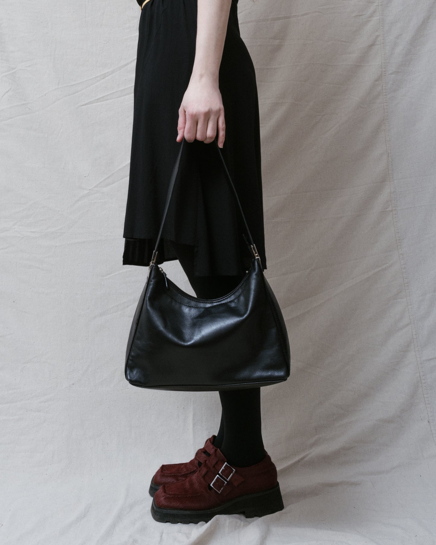 Vintage Black GIANI BERNINI Leather Bag