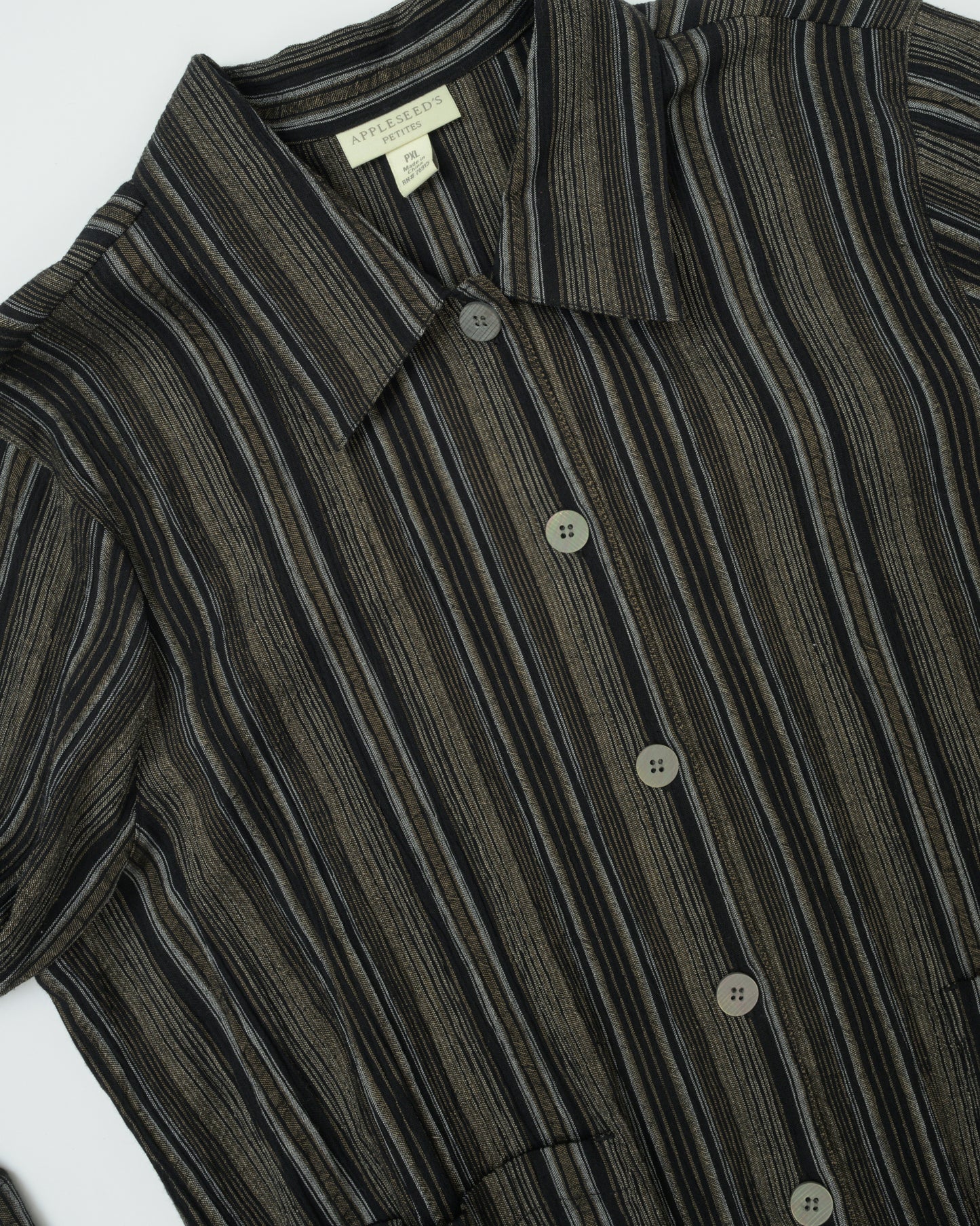 Vintage Striped Crinkle Jacket (S/M)