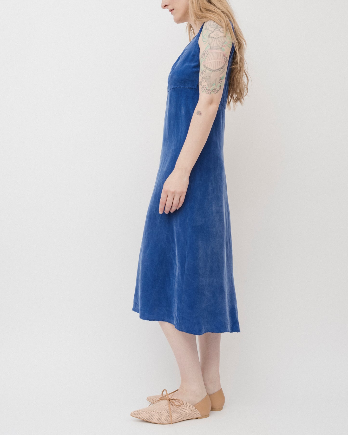 Vintage 90s Cornflower Blue Dress (S/M)