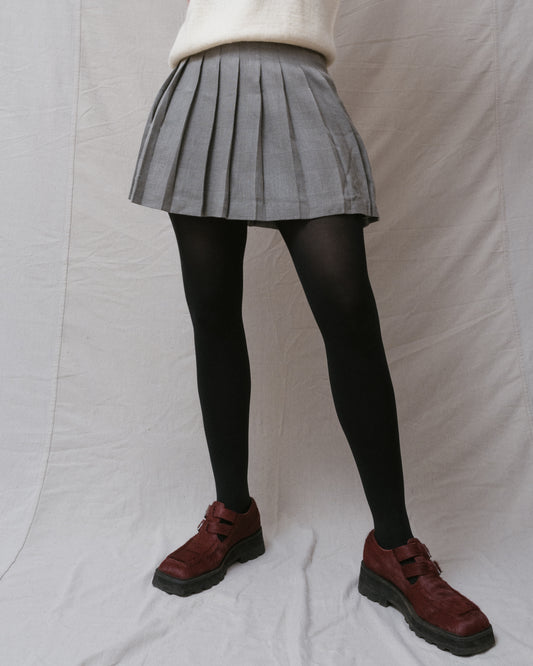 Vintage Plaid Pleated Skirt (S)