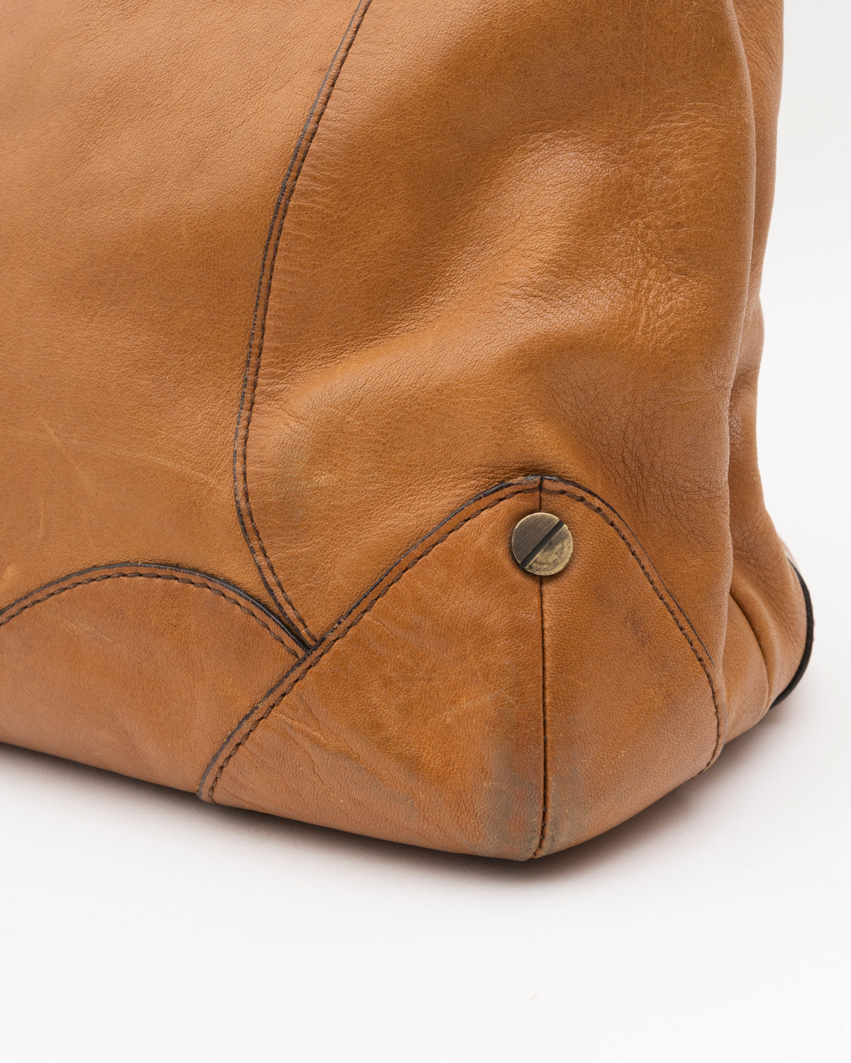 2000s CHLOE Cognac Leather Buckle Flap Shoulder Bag