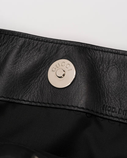 90s GUCCI Black Bamboo Hobo Bag