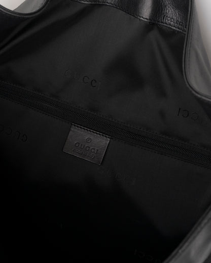 90s GUCCI Black Bamboo Hobo Bag