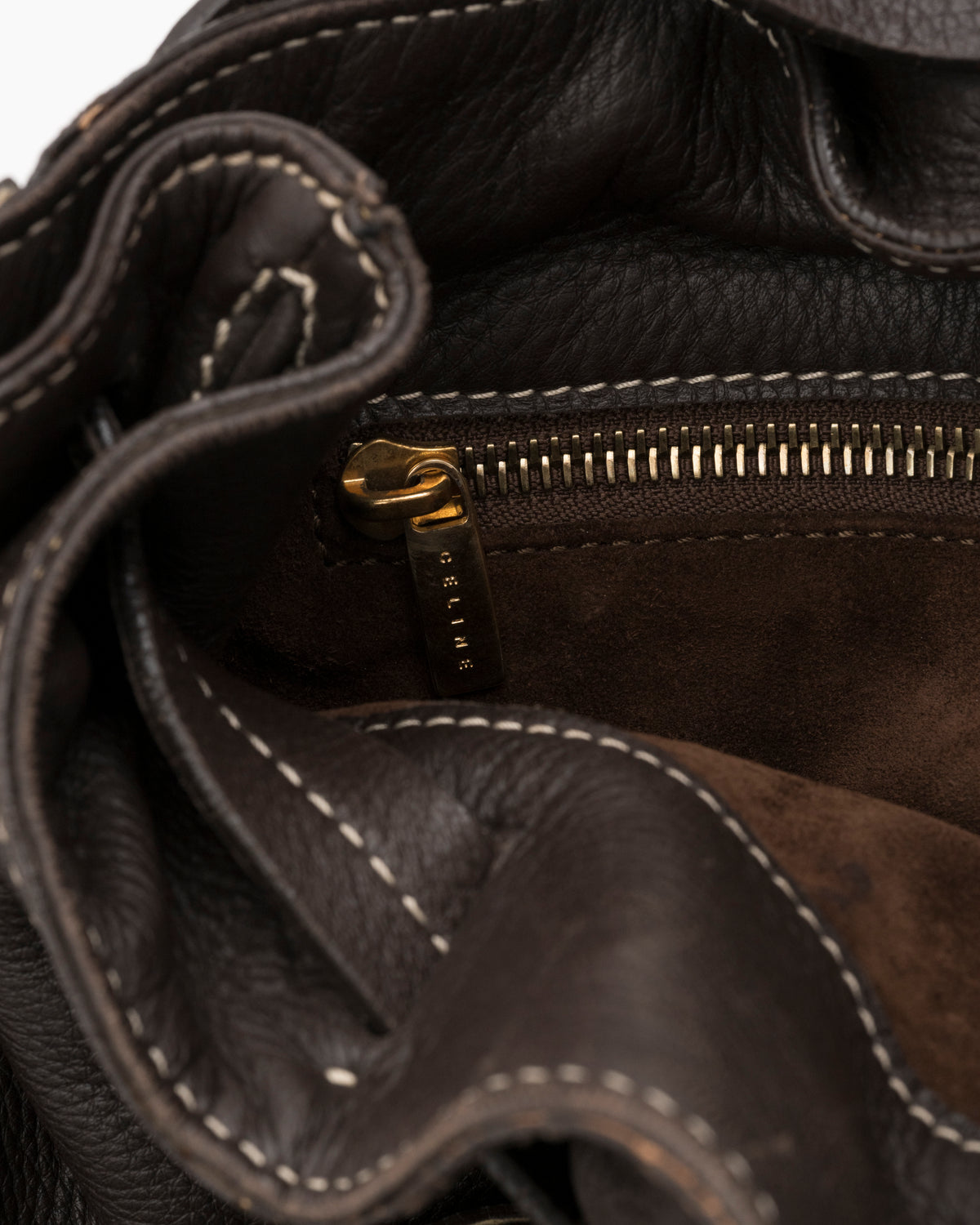 2000s CELINE Chocolate Horsebit Hobo Bag