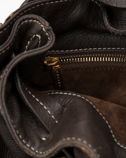 2000s CELINE Chocolate Horsebit Hobo Bag