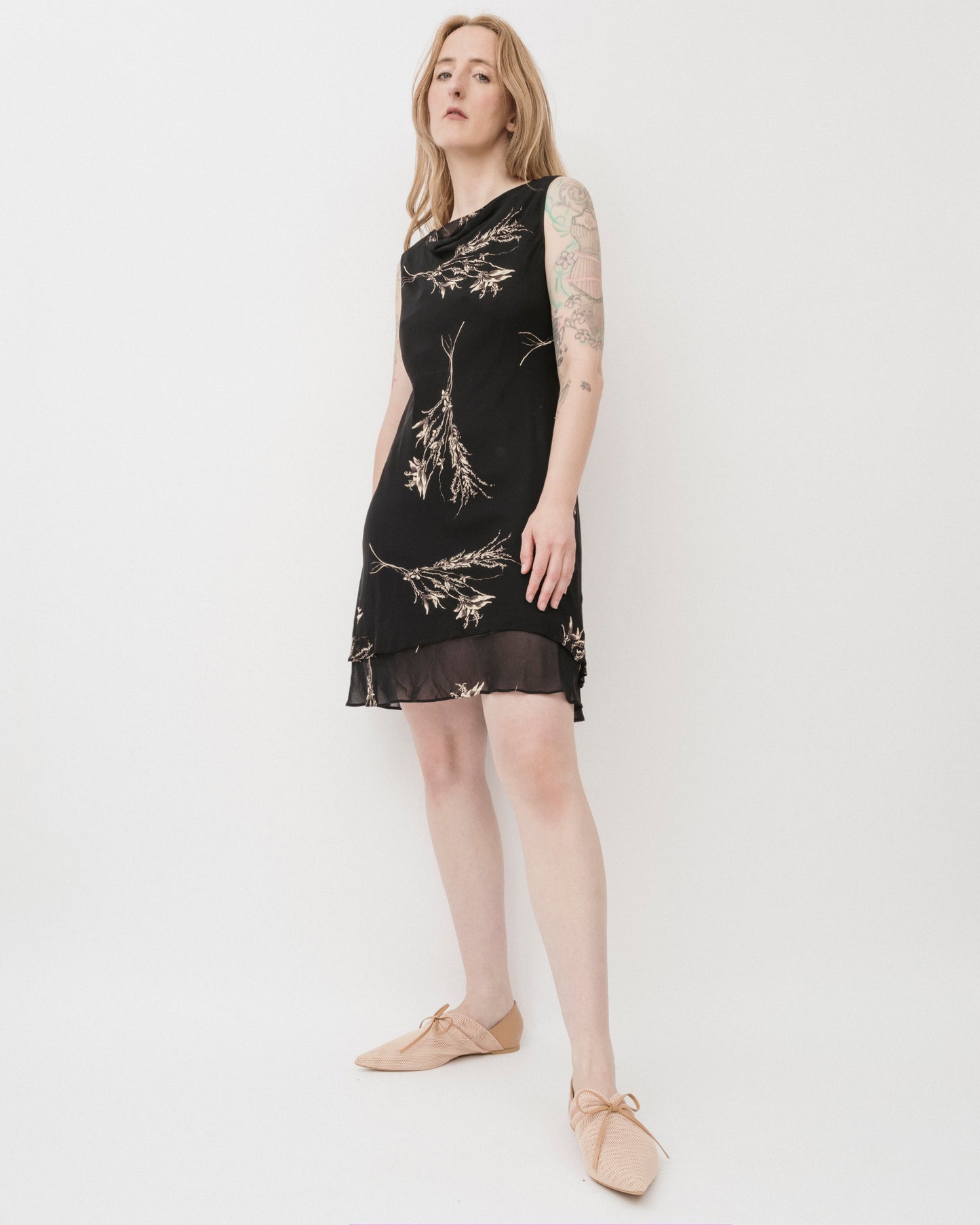 Vintage 90s Floral Chiffon Dress (S/M) Closed Caption Vintage 90s Floral Chiffon Dress (S/M) Closed Caption