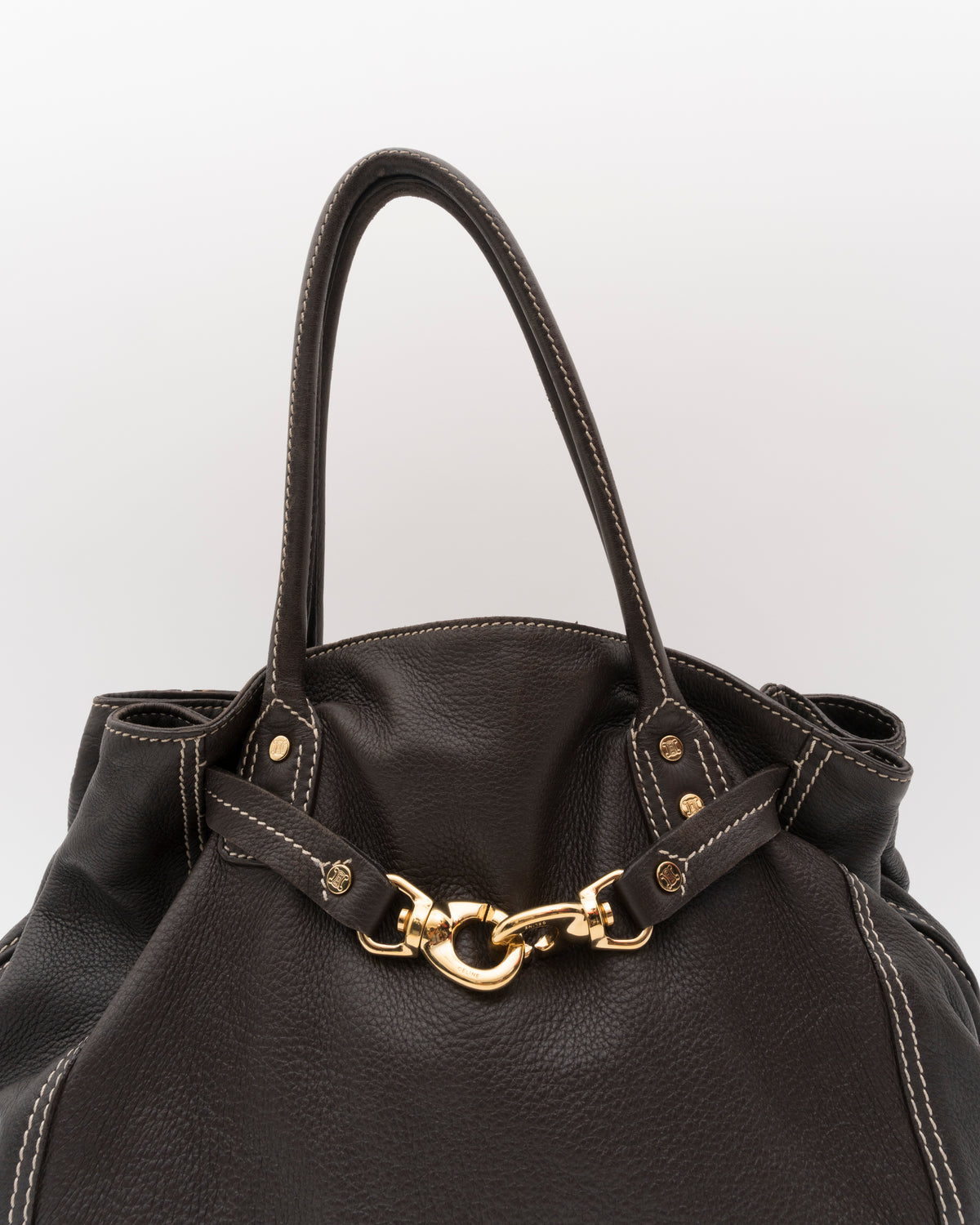 2000s CELINE Chocolate Horsebit Hobo Bag