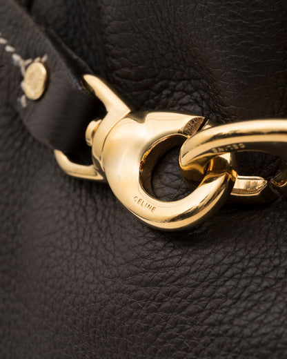 2000s CELINE Chocolate Horsebit Hobo Bag
