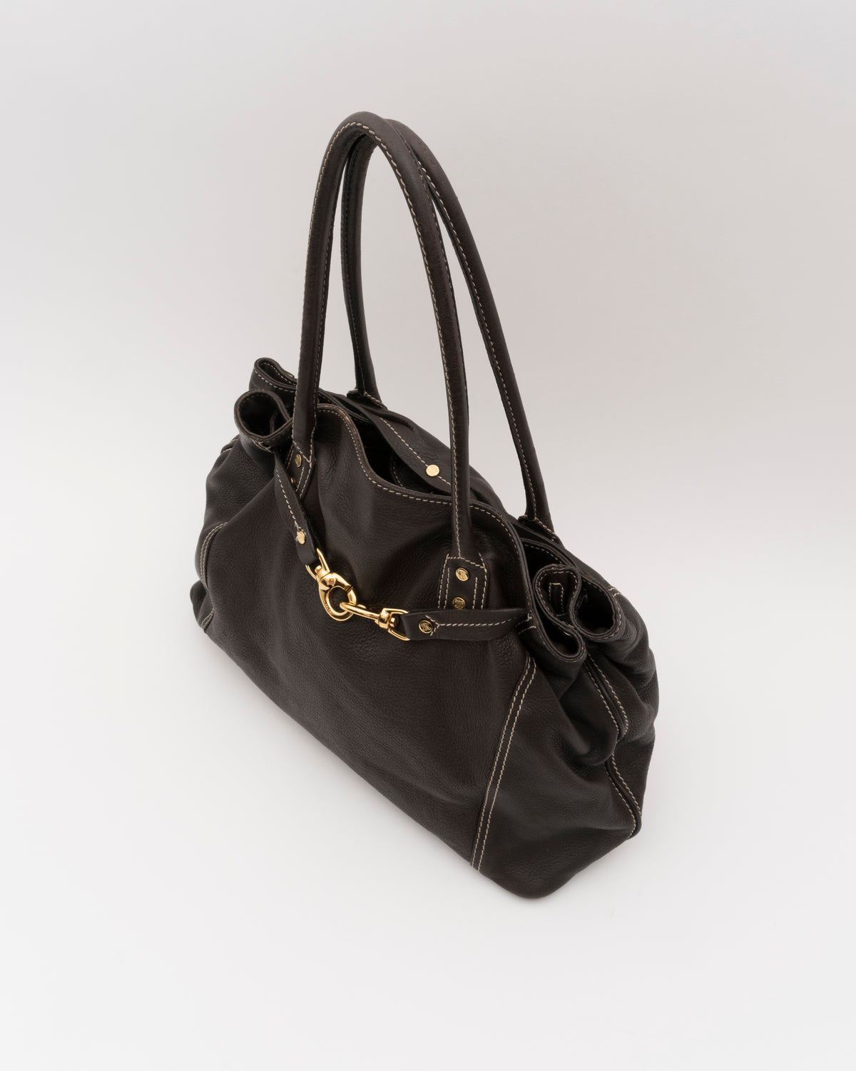 2000s CELINE Chocolate Horsebit Hobo Bag