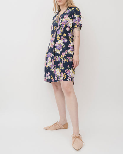 Vintage 90s Floral Shirt Dress (M)