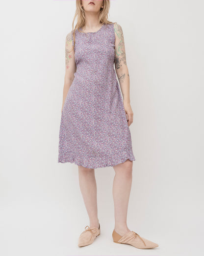 Vintage 90s Lilac Floral Ditsy Dress (S-L)