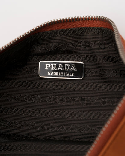 90s PRADA Papaya Tessuto Mini Pochette Bag