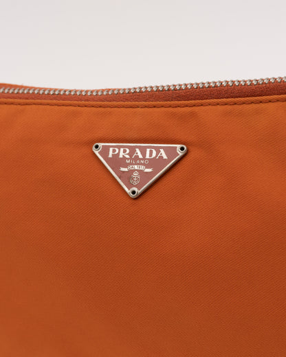 90s PRADA Papaya Tessuto Mini Pochette Bag