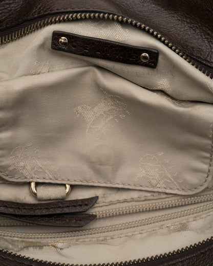2000s CELINE Carriage Charm Chocolate Hobo Bag