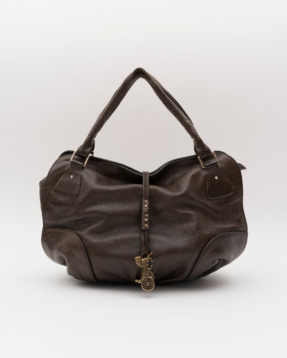 2000s CELINE Carriage Charm Chocolate Hobo Bag