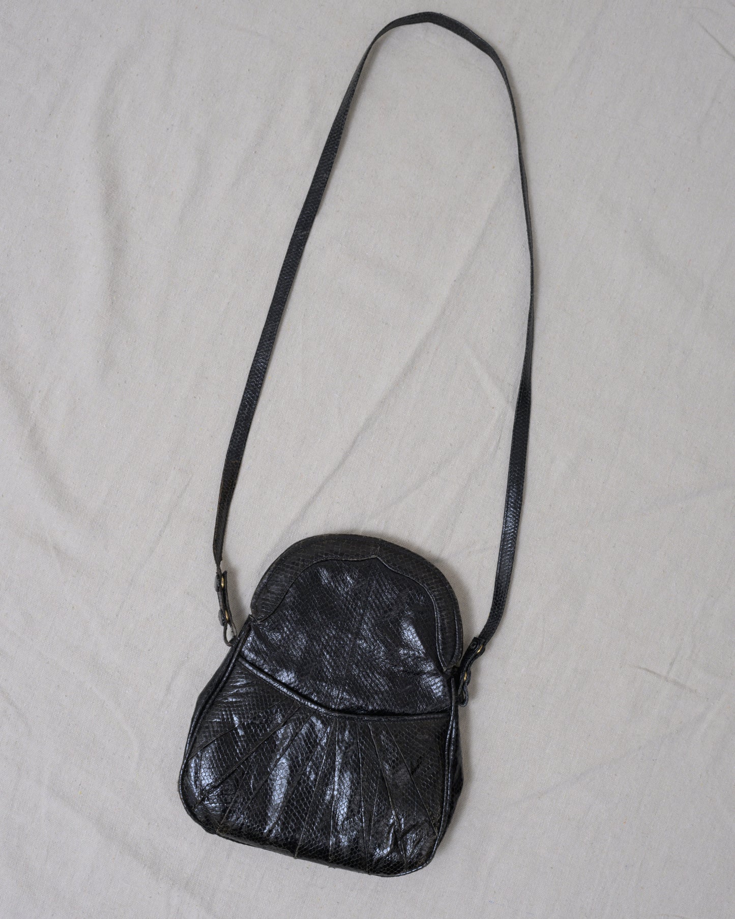 Vintage Black Snakeskin Bag