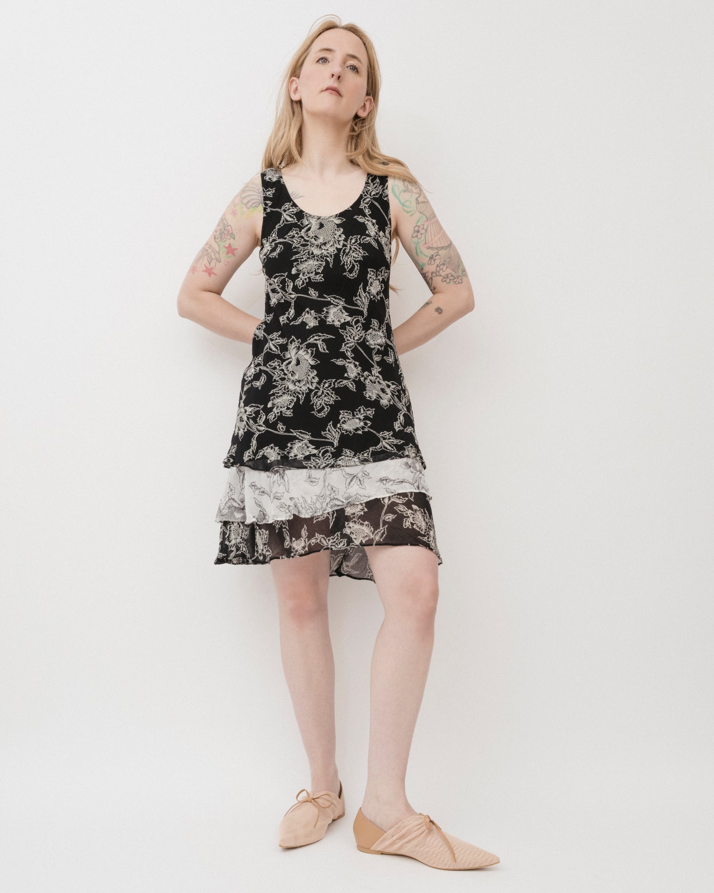 Vintage 90s Floral Chiffon Dress (S-L) – Closed Caption Vintage 90s Floral Chiffon Dress (S-L) – Closed Caption