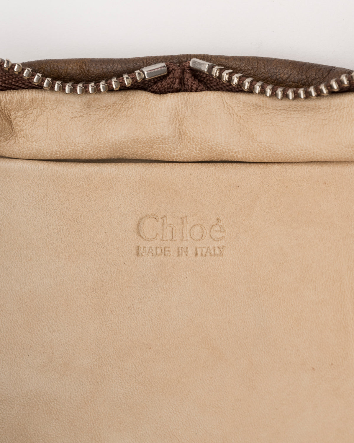 2000s Rare CHLOE Ruched Nappa Leather Floral Appliqué Bag
