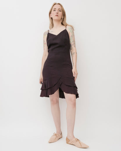 Vintage 90s Aubergine Slip Dress (M)