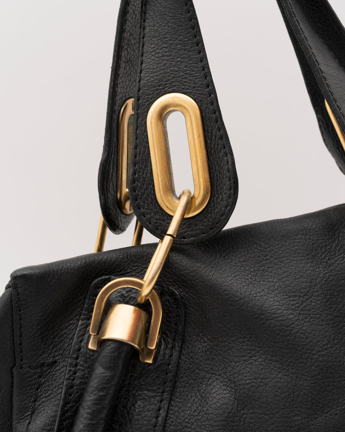 2000s CHLOE Paraty Black Leather Bag