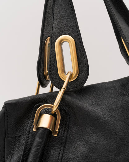 2000s CHLOE Paraty Black Leather Bag