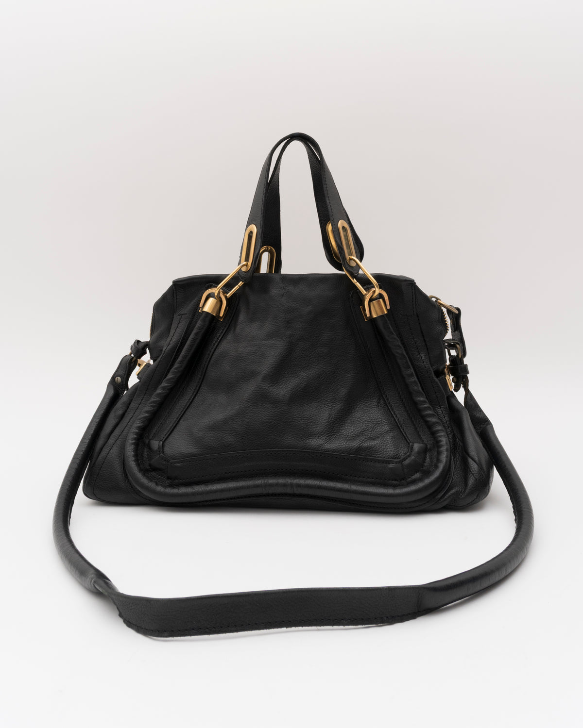 2000s CHLOE Paraty Black Leather Bag