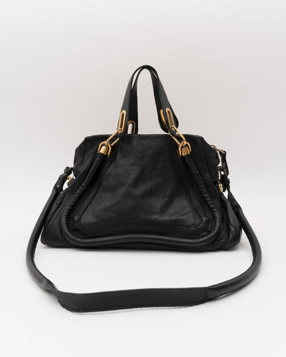 2000s CHLOE Paraty Black Leather Bag