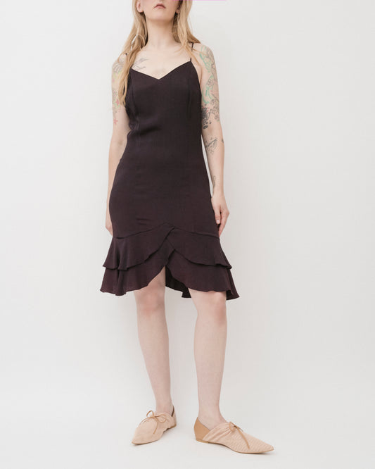 Vintage 90s Aubergine Slip Dress (M)