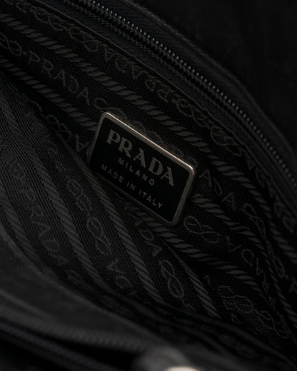 90s PRADA Black Tessuto Tote Bag