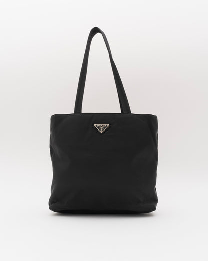 90s PRADA Black Tessuto Tote Bag