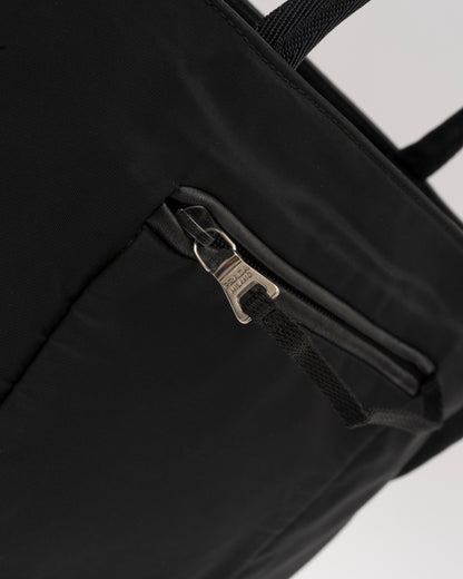 90s PRADA Black Tessuto Tote Bag