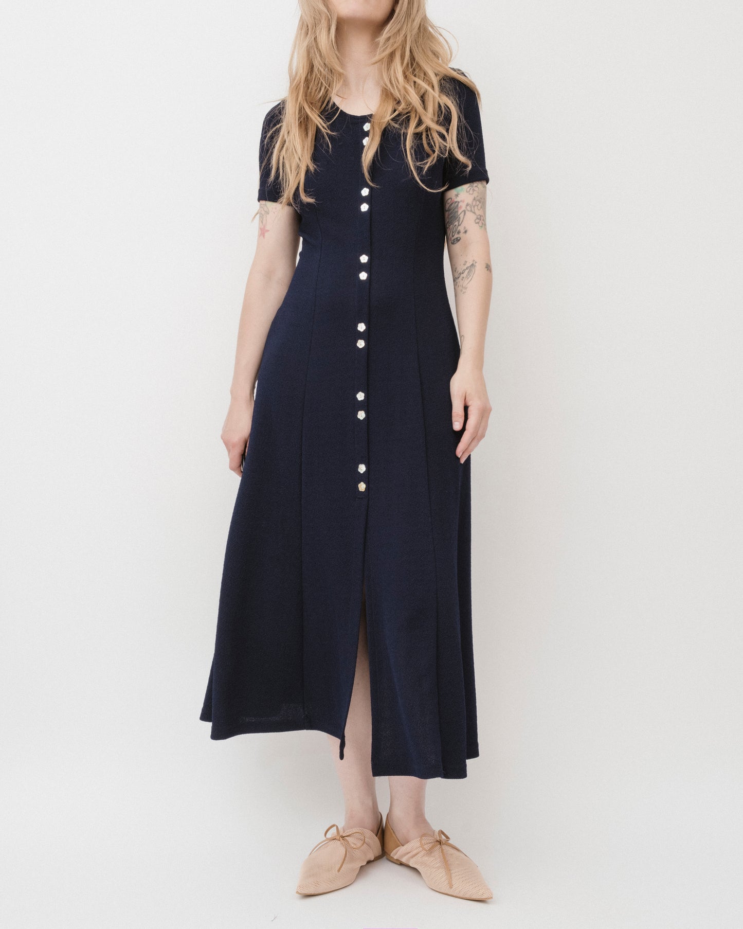 Vintage 90s Navy Maxi Dress (M)