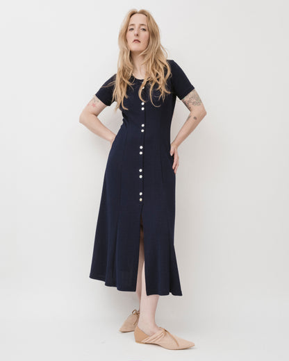 Vintage 90s Navy Maxi Dress (M)