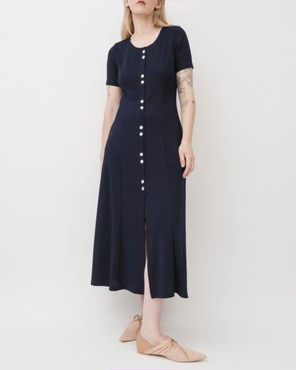 Vintage 90s Navy Maxi Dress (M)