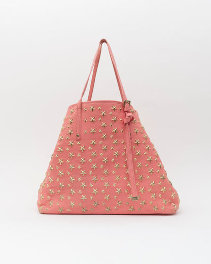 2000s JIMMY CHOO Pink Large Sasha Tote