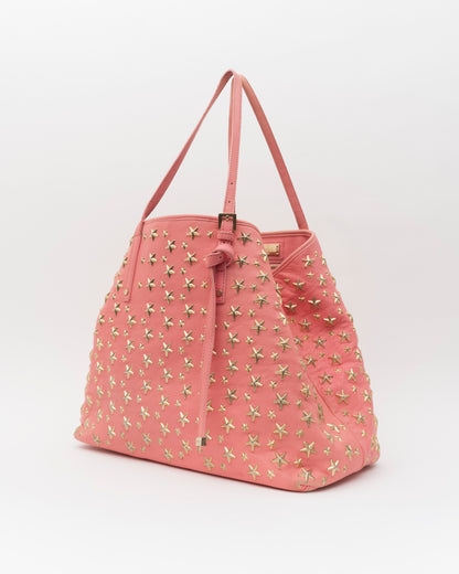 2000s JIMMY CHOO Pink Large Sasha Tote