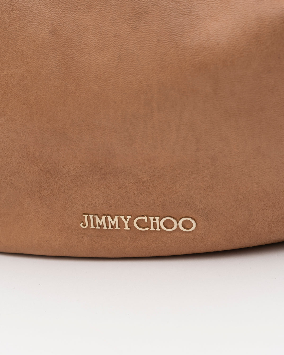 2000s JIMMY CHOO Tan Nubuck Leather Solar Hobo Bag